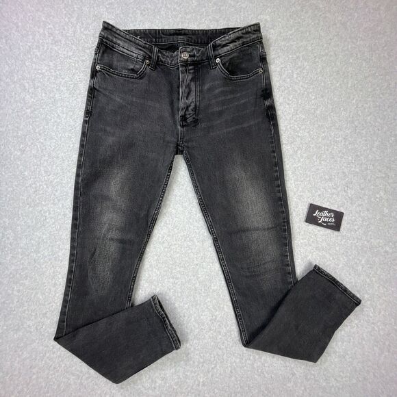 Ksubi Van Winkle Angst Black Jeans Mens 33 (31 x 31) Button Fly Grunge Skater